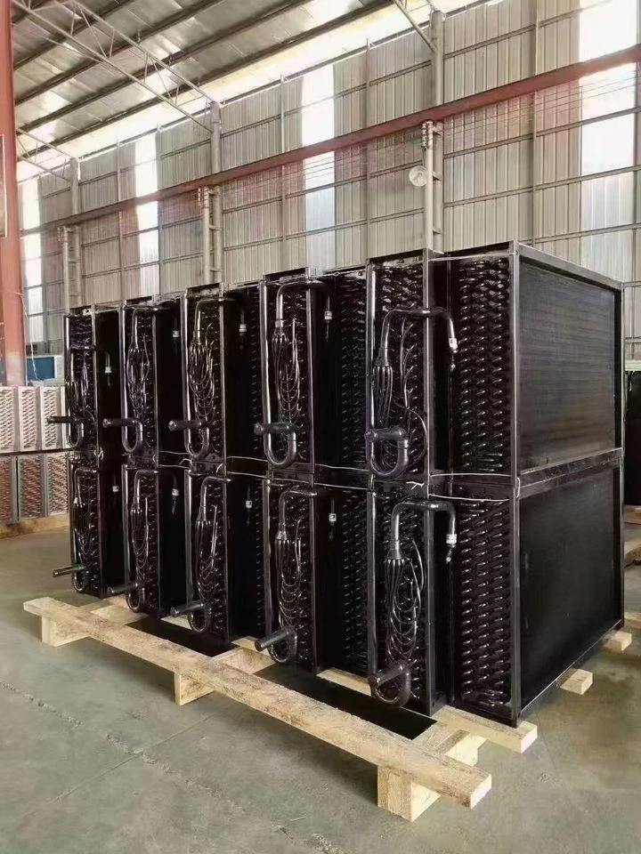 Copper Tube Fin Cooler Anticorrosion Radiator Electronic Devices Food Industry Marine Effective Heat Exchanger Hylita Brand CE price
